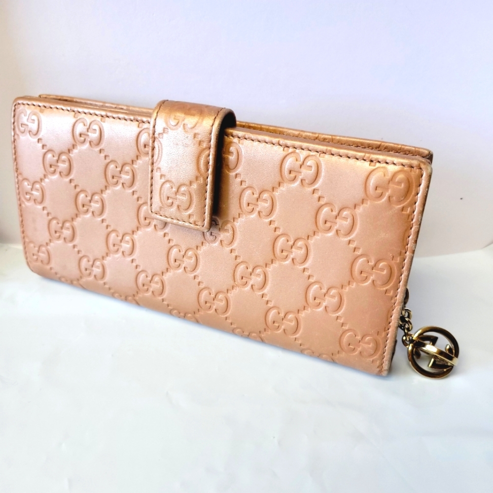 GUCCI GG Canvas Guccissima Long Wallet